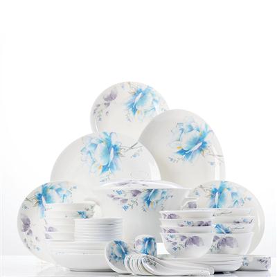 兔费看黄逼48头聆听花开骨瓷礼品餐具套装